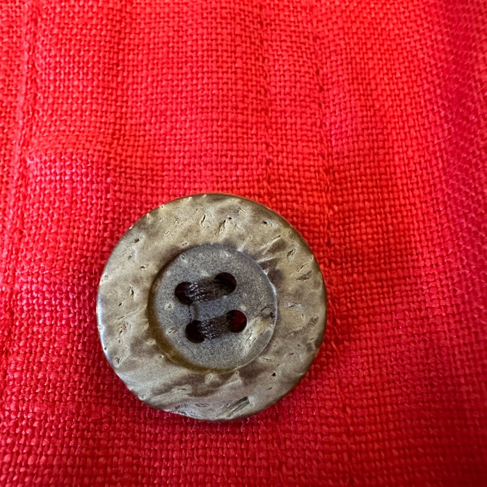 Chico's Red Button-Front Jacket - Picture 5 of 8